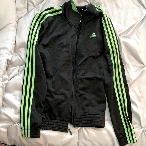 Lime Green Adidas Track Jacket Size S 